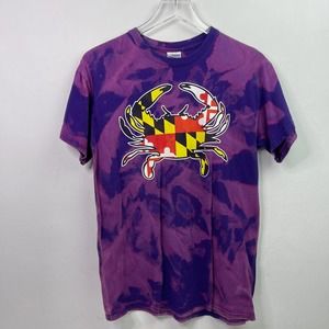 Baltimore Ravens Crab Maryland Flag Football NFL Acid Wash T-shirt — Size Medium